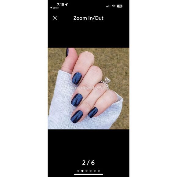 Blue in Peru  Color Street Midnight Black Nail Strips / Blue in Peru - Picture 2 of 13